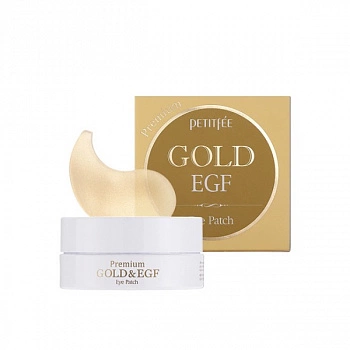 Гидрогелевые патчи для век с золотыми частицами и фактором роста EGF Premium Gold & EGF Eye Patch