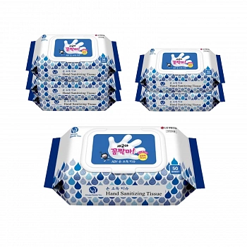 Детские антибактериальные салфетки 6шт BABY Hand Sanitizing Tissue 6ea