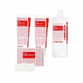 Набор очищающих средств для лица + хлопковые диски 40 шт. Live Alone Clean Care Set + Cotton Pad 40 pcs