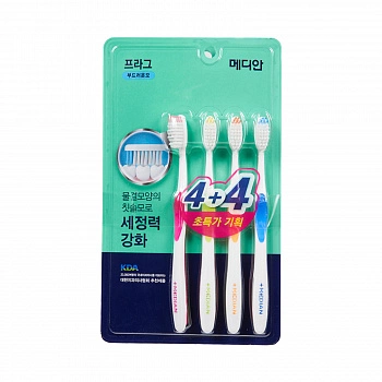 Мягкая зубная щетка 8шт Plaque Soft Toothbrush 8ea