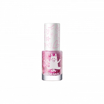 Детский лак для ногтей 02 KIDS Color Nail (Glitter Pink)