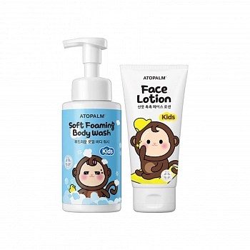 Детская пенка для душа + Увлажняющий лосьон KIDS Soft Foaming Body Wash & Face Lotion