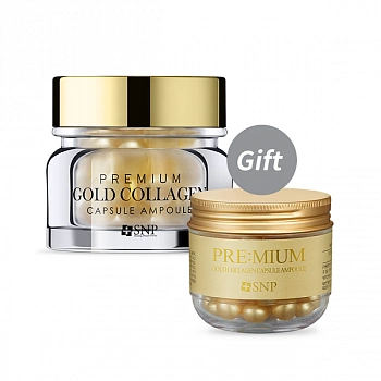 Ампульные капсулы с коллагеном и золотом 0,6мл*30шт + Подарок Premium Gold Collagen Capsule Ampoule 0,6ml*30ea+Gift