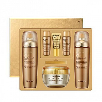 Набор средств для лица с муцином улитки и  золотом Intense Care Gold 24k Snail Skin Care 3 Set