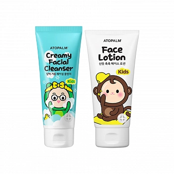 Детская крем-пенка для умывания + Увлажняющий лосьон KIDS Creamy Facial Cleanser & Face Lotion